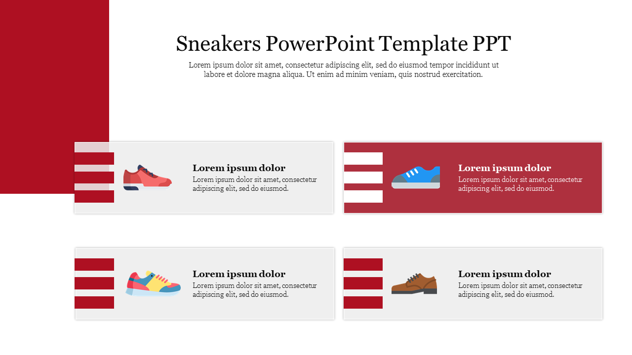 Sneakers PowerPoint Template PPT